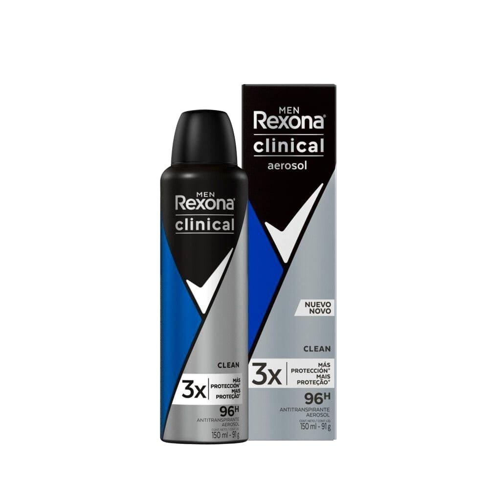 Desodorante Rexona Aerosol Men Clinical Clean 150ml | EFácil