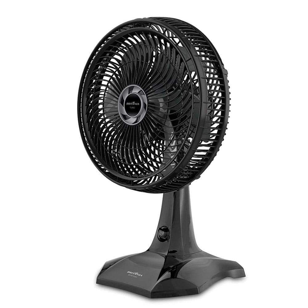 Ventilador Mesa Britânia BVT30 Turbo 30 Cm, 3 Velocidades, Preto | EFácil