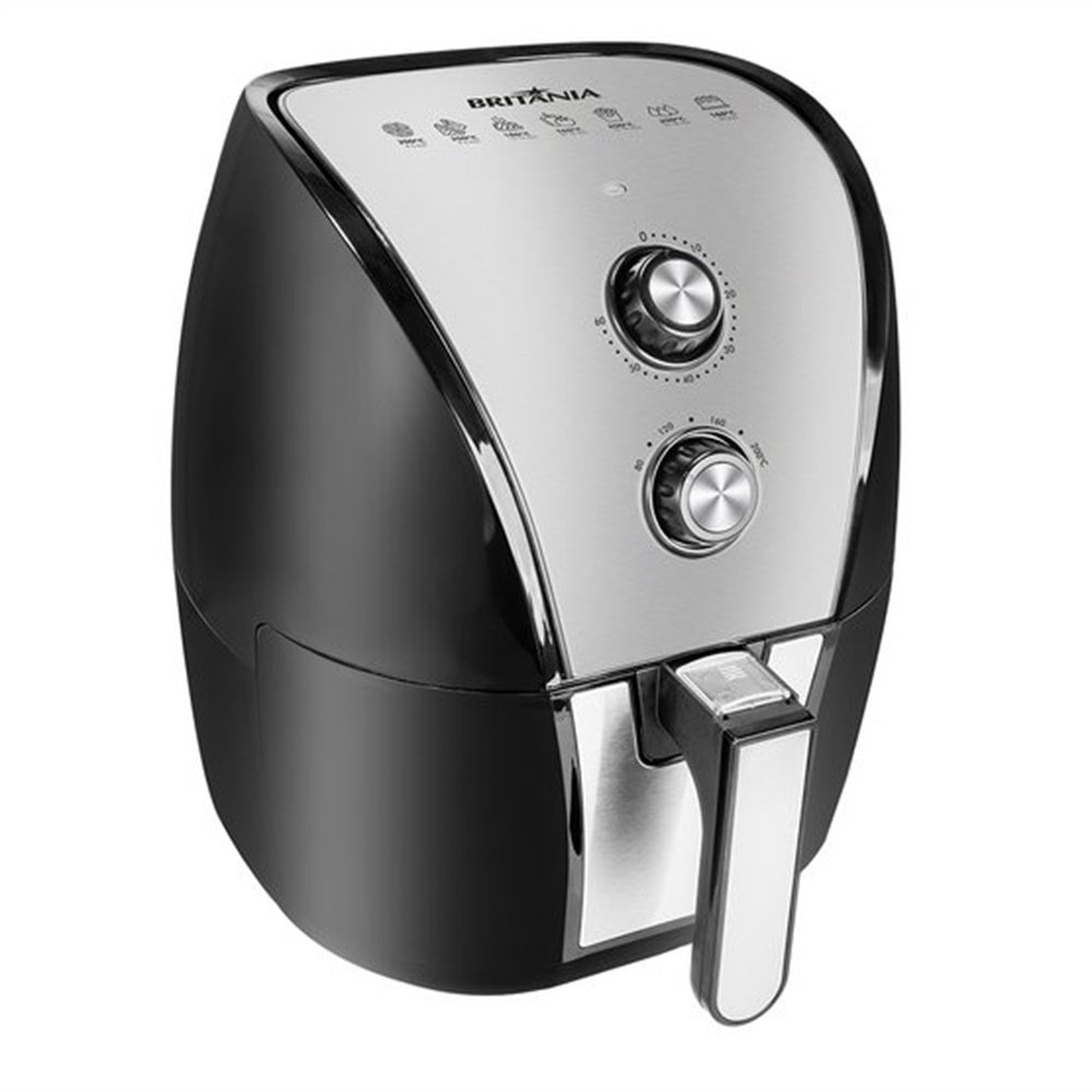 Fritadeira Sem Óleo Britânia Air Fryer BFR40PI, 5 Litros, 1500W, Preto ...