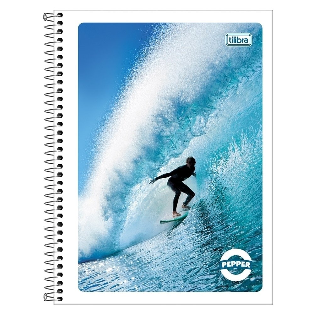 Caderno Espiral Tilibra Universitário Capa Flexível Pepper Masculino 1 Máteria 80 Folhas 8247